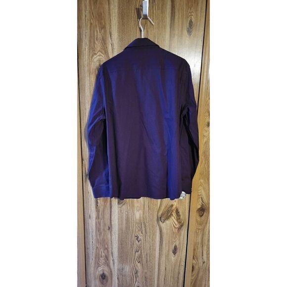NWOT Apt 9 purple long-sleeved button-down collard dress shirt - Picture 7 of 7